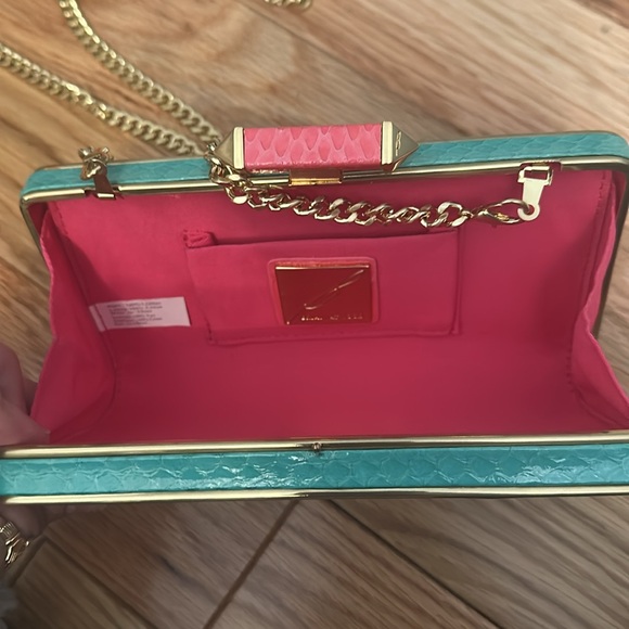 Brian Atwood - Black/White Hard CrossBody/Clutch - Picture 3 of 6